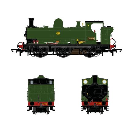 Accurascale ACC2873 OO Gauge GW 57xx 0-6-0 Pannier Tank 7755 GW Green Shirtbutton