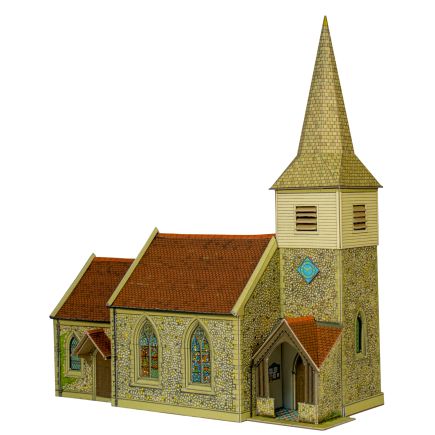 Superquick B29 OO Gauge Country Church Card Kit