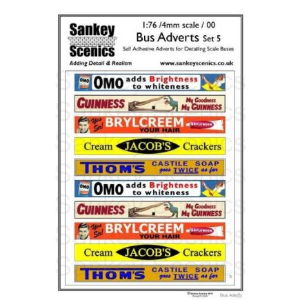 Sankey Scenics OO Gauge Bus Adverts Set 5