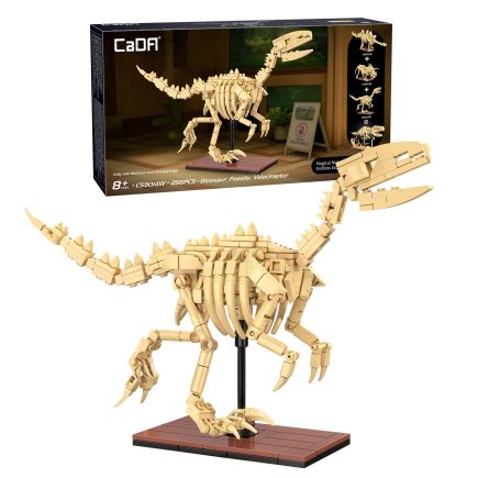 CaDA C59014W Dinosaur Fossils Velociraptor Plastic Brick Kit