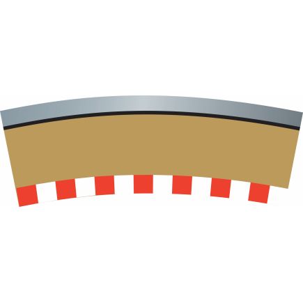 Scalextric C7019 Single Lane Radius 3 Curve Outer Borders 22.5 Degree x4 per pack