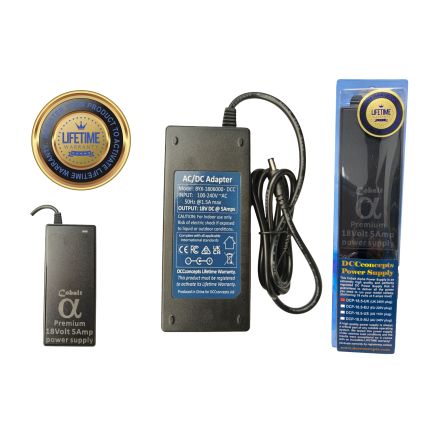 DCC Concepts DCP-18.5.UK 18 Volt DC 5 Amp Power Supply 2.5mm DC plug