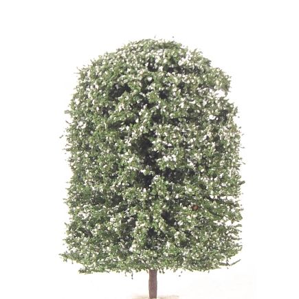 K&M Trees DX125BW 125mm Tall Deciduous Green Tree With White Blossom