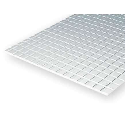 Evergreen EG4501 Tile 1.6mm Squares 1.0mm Thick Plasticard Sheet