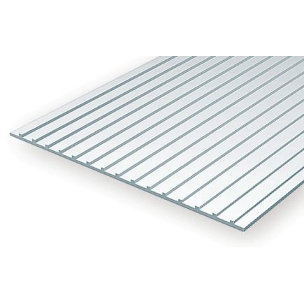 Evergreen EG4521 Metal Roofing 4.8mm Spacing 1.0mm Thick Plasticard Sheet