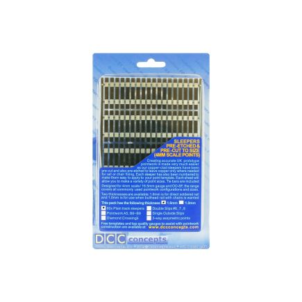 DCC Concepts ESP-TRACK1.6 OO Gauge Pre-Etched Sleepers 1.6mm Straight Track