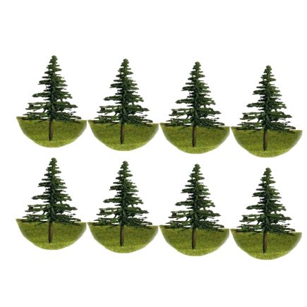 K&M Trees F300 50mm Tall Green Fir Trees Pack Of 6