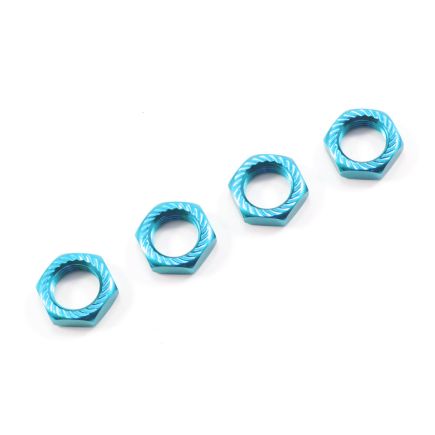 Fastrax FAST925B 17mm x 1.0 Blue Serrated Wheel Nuts Fits Rc8