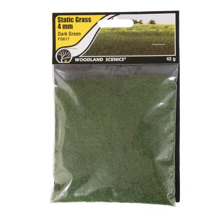 Woodland Scenics FS617 4mm Static Grass Dark Green