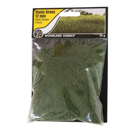 Woodland Scenics FS625 12mm Static Grass Dark Green
