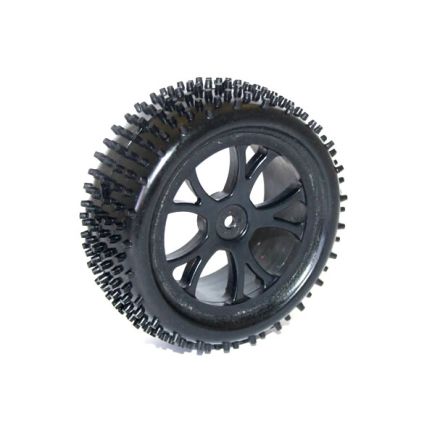 FTX FTX6300B Pair Of Vantage Front Buggy Tyre Mounted On Wheels Black