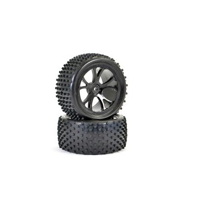 FTX FTX6301B Vantage Rear Buggy Tyre Mounted on Wheels (PR) Black
