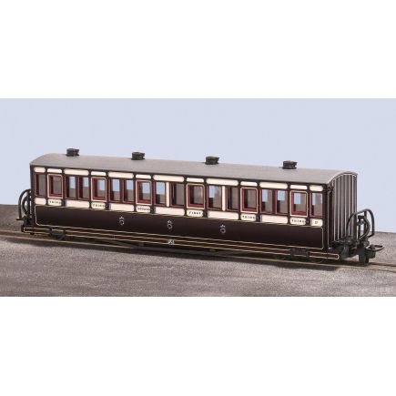 Peco GR-600A OO-9 Ffestiniog Railway Short Bowsider Bogie Coach No.17 Victorian Era Livery