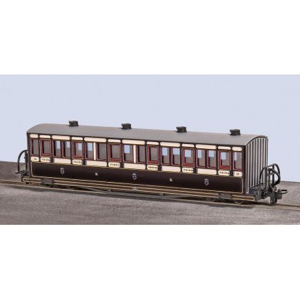 Peco GR-600B OO-9 Ffestiniog Railway Short Bowsider Bogie Coach No.18 Victorian Era Livery