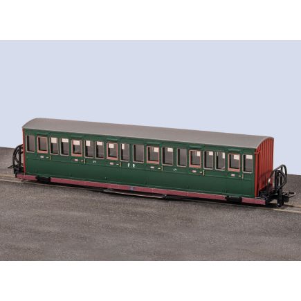 Peco GR-603A OO-9 Ffestiniog Railway Bowsider Short Coach Colonel Stephens Livery No.17