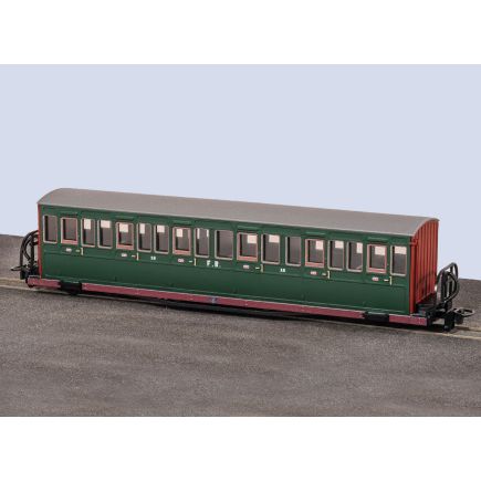 Peco GR-603B OO-9 Ffestiniog Railway Bowsider Short Coach Colonel Stephens Livery No.18