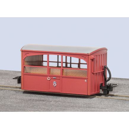 Peco GR-563 OO-9 Ffestiniog Bug Box Zoo Car Coach Red (As Preserved 1970/80s)