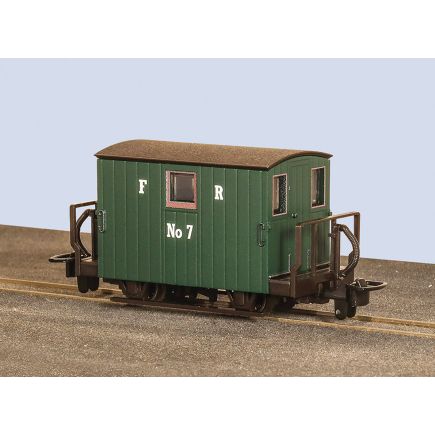 Peco GR-580A OO-9 Ffestiniog Quarryman Brake Coach 2 Balconies Green Livery