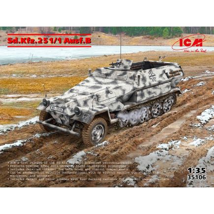 ICM 35106 Sd.Kfz.251/1 Ausf.B Half Track Plastic Kit