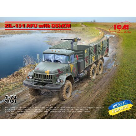 ICM 72821 ZiL-131 AFU Truck with DShKM Heavy Machine Gun Plastic Kit