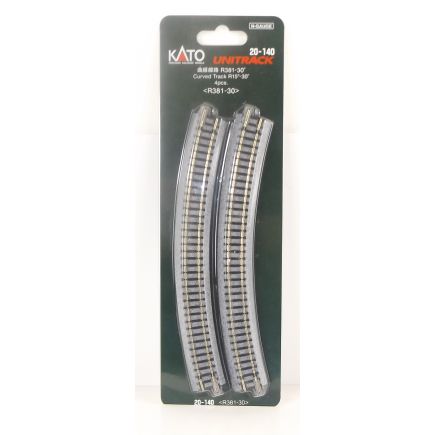 Kato K20-140 N Gauge Unitrack (R381-30) Curved Track 30 Degree (Pack Of 4)