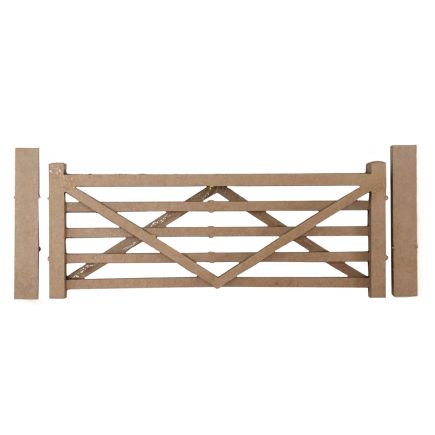 Scale Model Scenery LX459 OO Gauge Five Bar Gates Natural Wood Laser Cut Kit