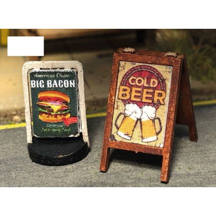 Scale Model Scenery LX470 OO Gauge Pavement Signs Laser Cut Kit