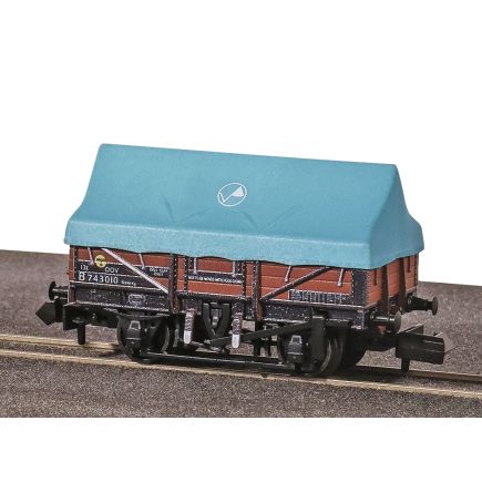 Peco NR-1202B N Gauge China Clay OOV Wagon With Hood BR Bauxite B743010