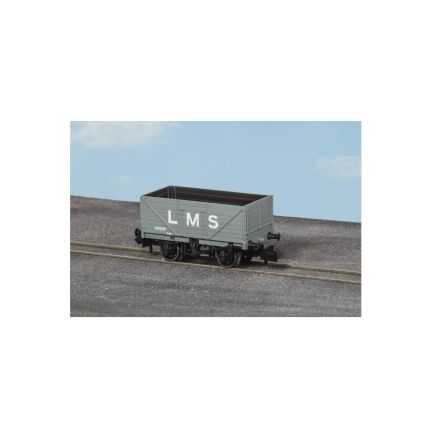 Peco NR-7003M N Gauge 7 Plank Open Wagon LMS Grey