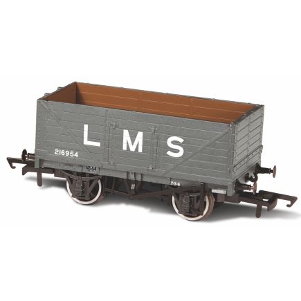 Oxford Rail OR76MW7036 OO Gauge 7 Plank Wagon LMS Grey 216954