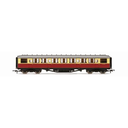 Hornby R40458 OO Gauge LNER Gresley Corridor Third Coach BR Crimson And Cream E11010E