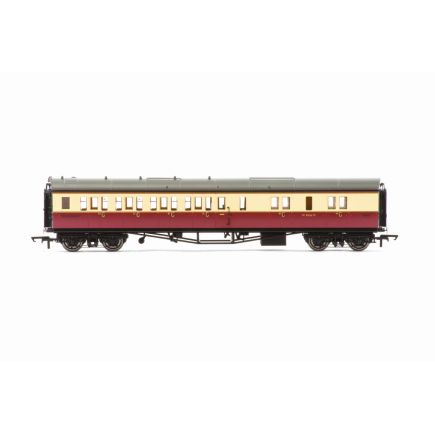 Hornby R40472 OO Gauge GW Collet Left Hand Corridor Brake Third Coach BR Crimson And Cream W4936W