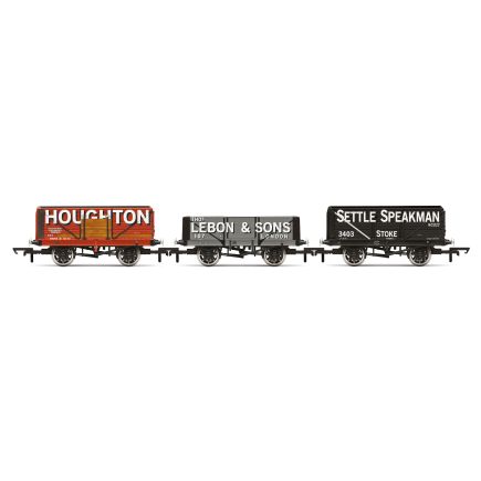 Hornby R60116 OO Gauge Private Owner Wagons Triple Pack Houghton Main', Thos. Lebon & Sons & Settle Speakman