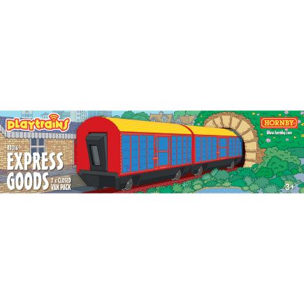 Hornby R9316 Playtrains Express Goods 2 x Closed Wagon Pack