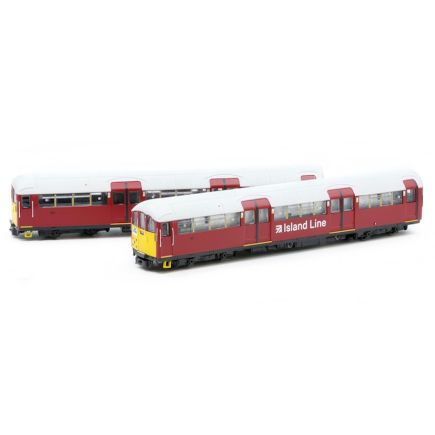 Revolution RT-N-LU1938-MAR202A N Gauge Class 483 2 Car Set 483007 LT Maroon With Island Line Branding
