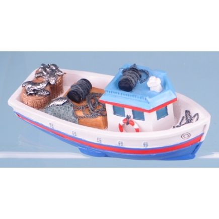 SDL 11194D Fishing Boat 8.5cm Long Resin Model Version D