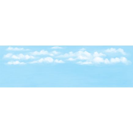 Peco SK-19 Sky with Cumulus Cloud Backscene
