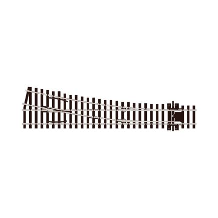 Peco SL-U1195 OO Gauge Code 75 Bullhead Rail Medium Radius Right Hand Point Unifrog