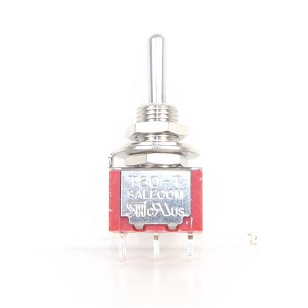 Miniature Toggle Switch Single Pole Double Throw Sprung Centre Off