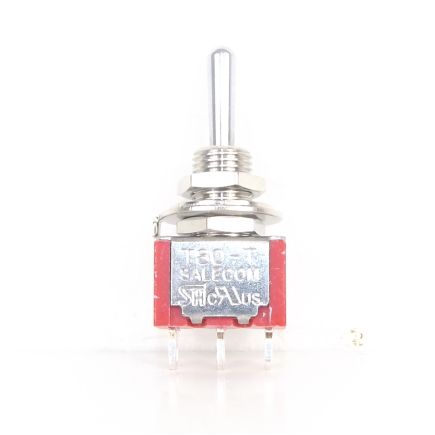 Miniature Toggle Switch Single Pole Double Throw Sprung Centre Off