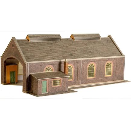 Superquick A5 OO Gauge Two Road Engine Shed Card Kit