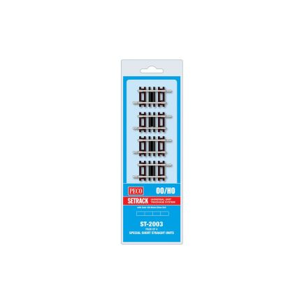 Peco ST-2003 OO Gauge Pack Of 4 Setrack Special Short Straights
