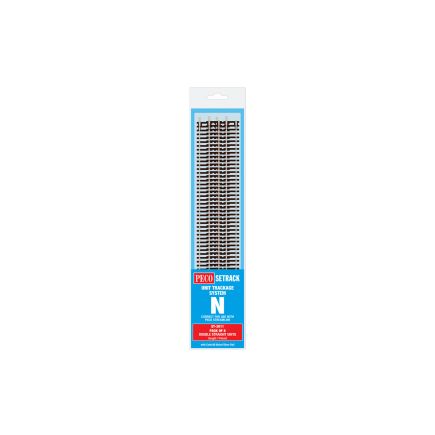 Peco ST-3011 N Gauge Setrack Double Straight Pack Of 8