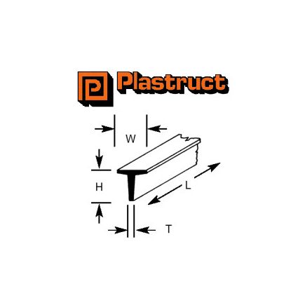 Plastruct T-Beam Section - Various Sizes To Choose