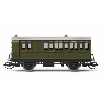 Hornby TT4053 TT Gauge 4 Wheel Coach Third Class Brake SR Green