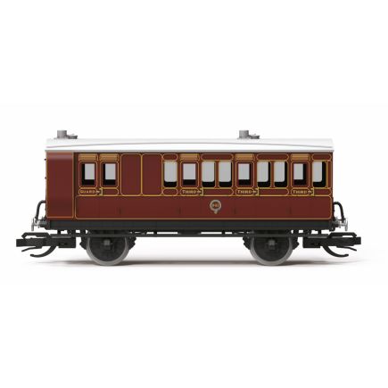 Hornby TT4057 TT Gauge 4 Wheel Coach Full Brake LB&SCR Maroon