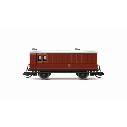 Hornby TT4058 TT Gauge 4 Wheel Coach Third Class Brake Baggage LB&SCR Maroon
