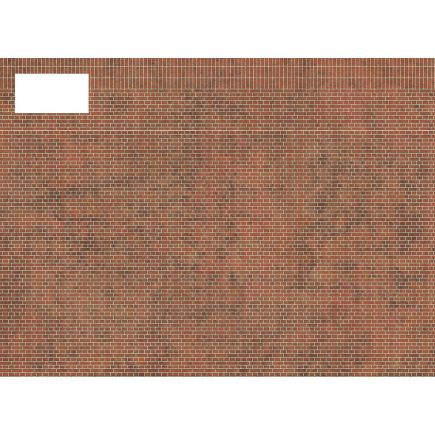 Scale Model Scenery TX263 OO Gauge English Bond Dirty Red Brick Texture Paper Pack Of 5