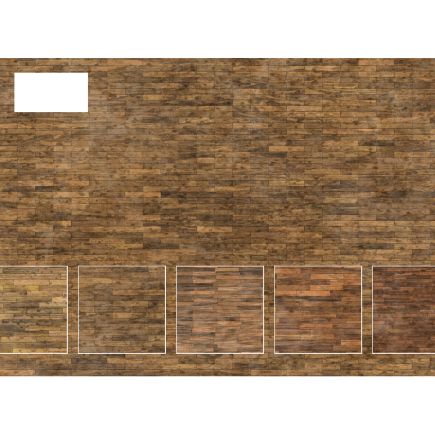 Scale Model Scenery TX298 OO Gauge Worn Wooden Flooring Texture Paper Pack Of 5
