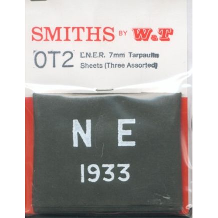 Smiths WTOT2 O Gauge LNER Wagon Tarpaulin Sheets Pack Of 3